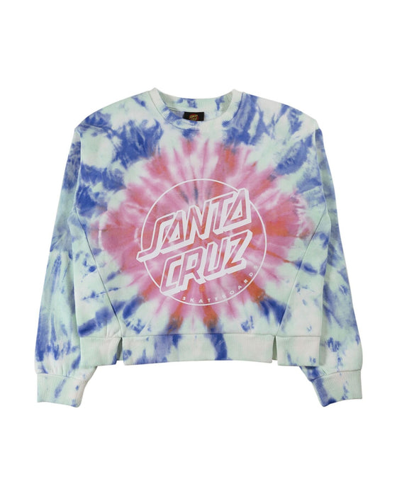 SANTA CRUZ - OPUS DOT FRONT TIE DYE SWEATER MULTI TIE DYE