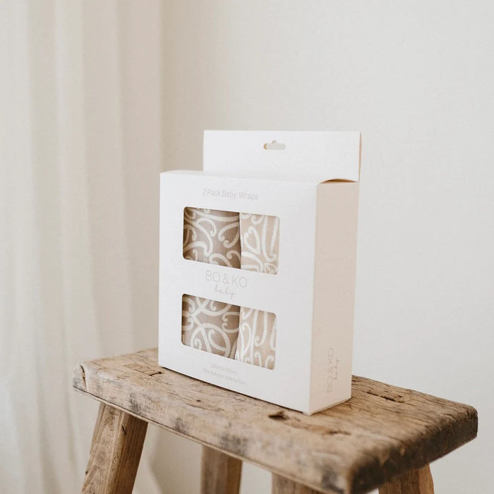 BO & KO - MOCHA KORU & BEIGE KORU 2 PACK WRAPS
