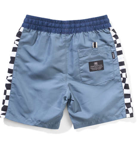 MUNSTER Checkdown Board Shorts Pale Blue