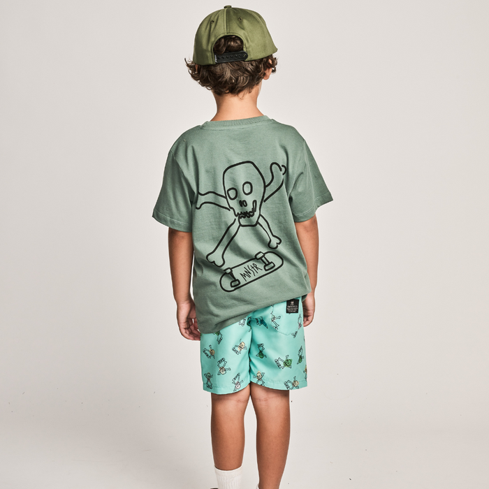 MUNSTER - LIGHTNING BOARDSHORT OLIVINE/MINT