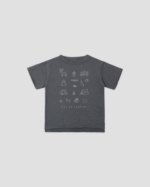RYLEE + CRU - RAW EDGE TEE LET'S GO CAMPING MIDNIGHT