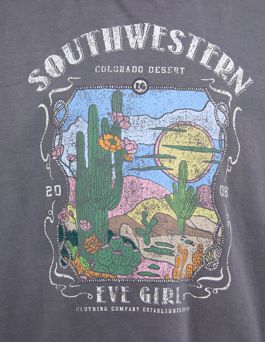 EVE GIRL - VINTAGE DESERT TEE CHARCOAL