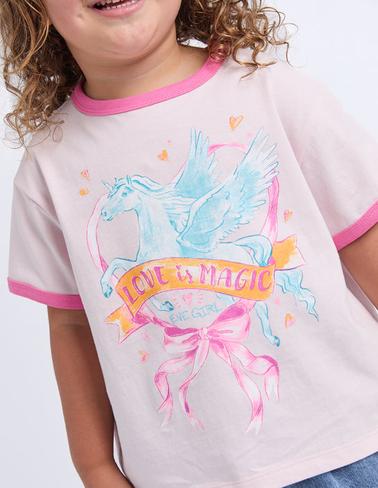 EVE GIRL - PEGASUS RINGER TEE PINK