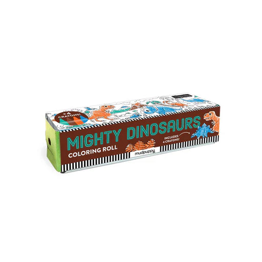 MIGHTY DINOSAURS MINI COLOURING ROLL