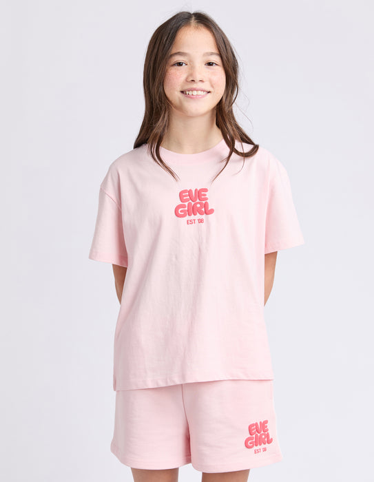 EVE GIRL - SPORTS CLUB TEE PALE PINK