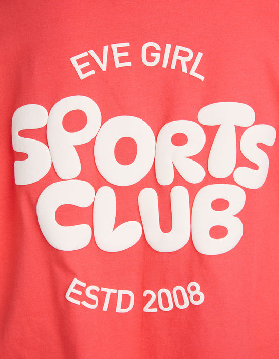 EVE GIRL - SPORTS CLUB TEE RED