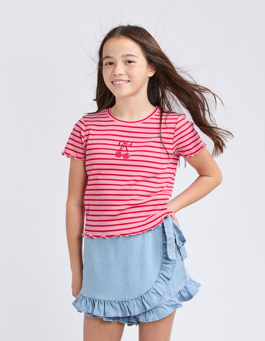 EVE GIRL - BETTY RIB TEE PINK
