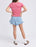 EVE GIRL - BETTY RIB TEE PINK