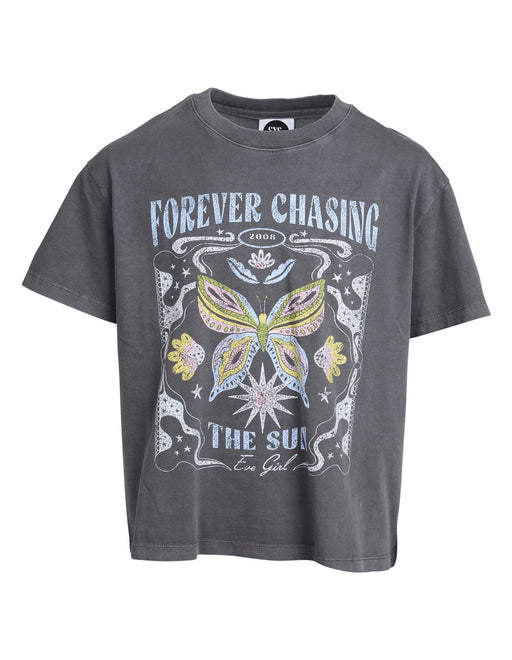 EVE GIRL - CHASING THE SUN TEE CHARCOAL