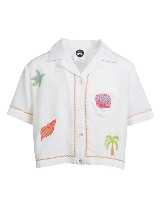 EVE GIRL - SUNRAYS SHIRT VINTAGE WHITE