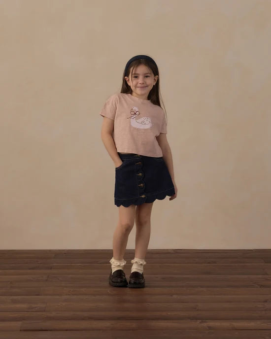 RYLEE + CRU - BOXY TEE SWAN BLUSH