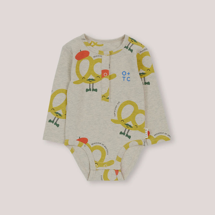 OLIVE AND THE CAPTAIN - MONSIEUR PRETZEL LS BODYSUIT