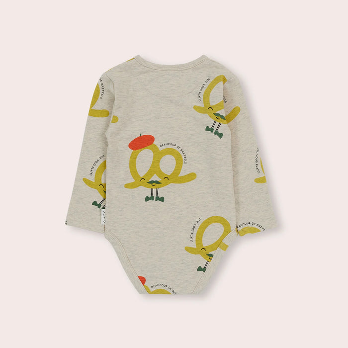 OLIVE AND THE CAPTAIN - MONSIEUR PRETZEL LS BODYSUIT