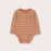 OLIVE AND THE CAPTAIN - CLAY STRIPE KNIT LS BODYSUIT