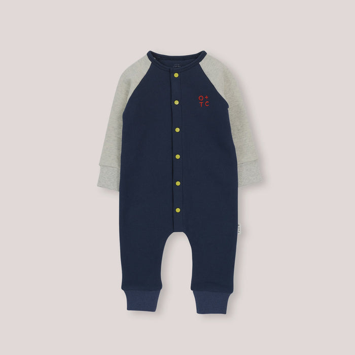 OLIVE AND THE CAPTAIN - TEAL COSY BLOCK ROMPER