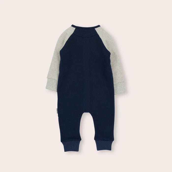 OLIVE AND THE CAPTAIN - TEAL COSY BLOCK ROMPER