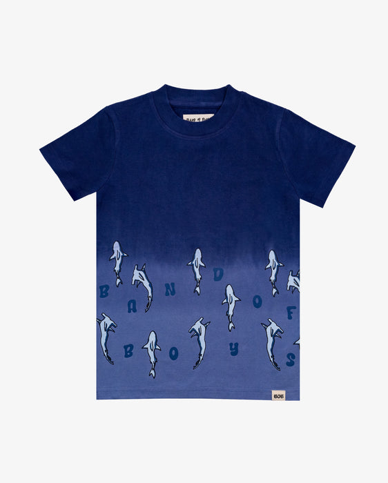 BAND OF BOYS - BOB BLUE DIP-DYE SHARK TEE