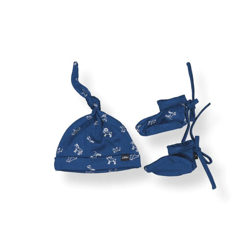 LFOH - KNOTTED BEANIE & BOOTIE SET GIBRALTAR ANIMAL