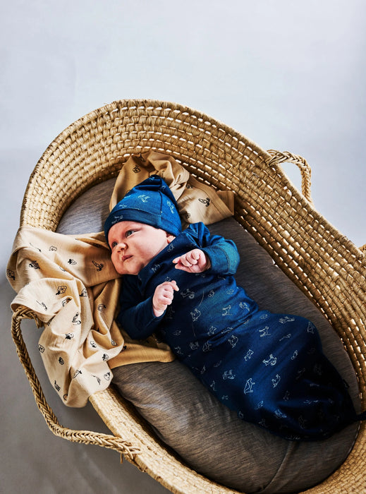 LFOH - KNOTTED BEANIE & BOOTIE SET GIBRALTAR ANIMAL