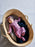 LFOH - KNOTTED BEANIE & BOOTIE SET MAUVE ANIMAL