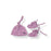 LFOH - KNOTTED BEANIE & BOOTIE SET MAUVE ANIMAL