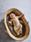 LFOH - KNOTTED BEANIE & BOOTIE SET WHEAT FRUIT'N'VEG