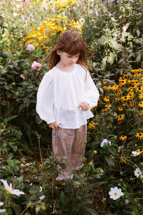 ELMA - FRANCIE BLOUSE MINI DAISY EMBRIODED COTTON