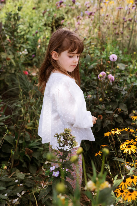 ELMA - FRANCIE BLOUSE MINI DAISY EMBRIODED COTTON