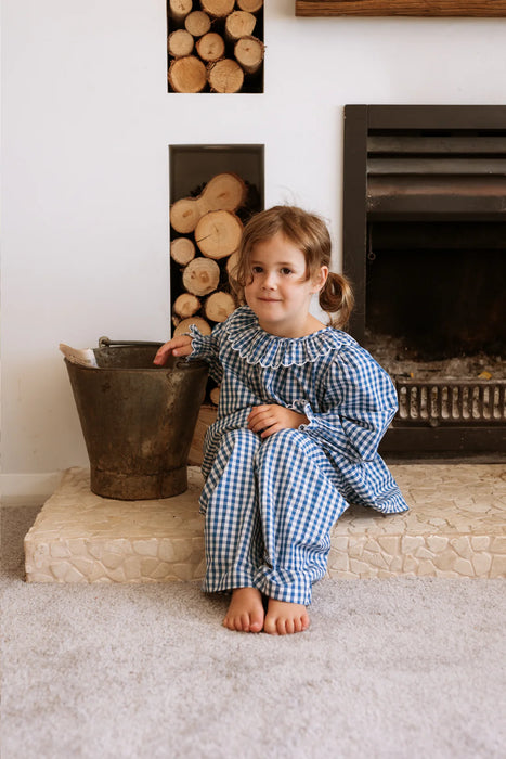 ELMA - HARRIET TROUSER CORNFLOWER GINGHAM