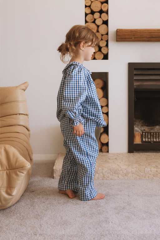 ELMA - HARRIET TROUSER CORNFLOWER GINGHAM