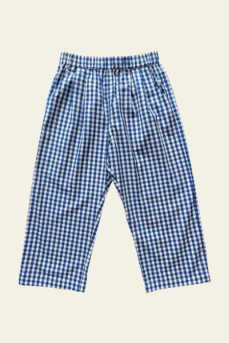 ELMA - HARRIET TROUSER CORNFLOWER GINGHAM