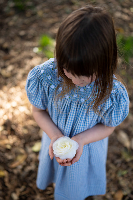 ELMA - CELESTE DRESS BABY BLUE GINGHAM