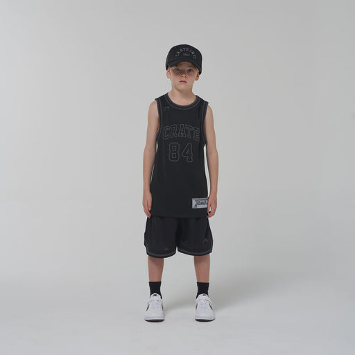 CRATE - KIDS 84 TEAM SINGLET - BLACK