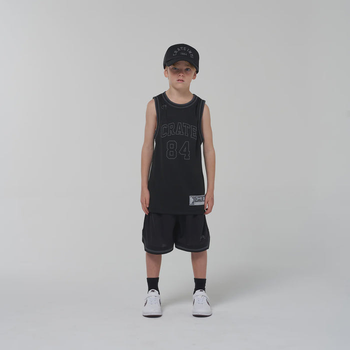 CRATE - KIDS 84 TEAM SINGLET - BLACK