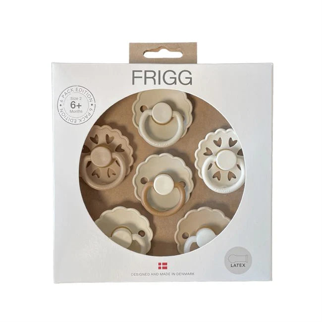 FRIGG - 6 PACK PACIFIERS LATEX (CINNAMON CHARM)