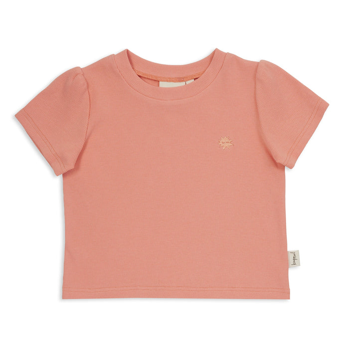 KAPOW - CORAL RIB PUFF SLEEVE TEE