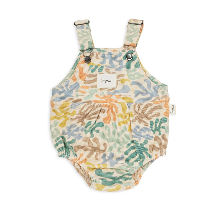 KAPOW - CORAL WAFFLE ROMPER