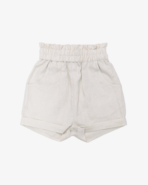 THE GIRL CLUB - CREAM LINEN SHORTS