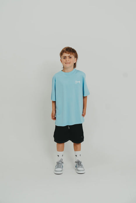 CRATE - SCRIPTED BOX FIT T-SHIRT LIGHT BLUE