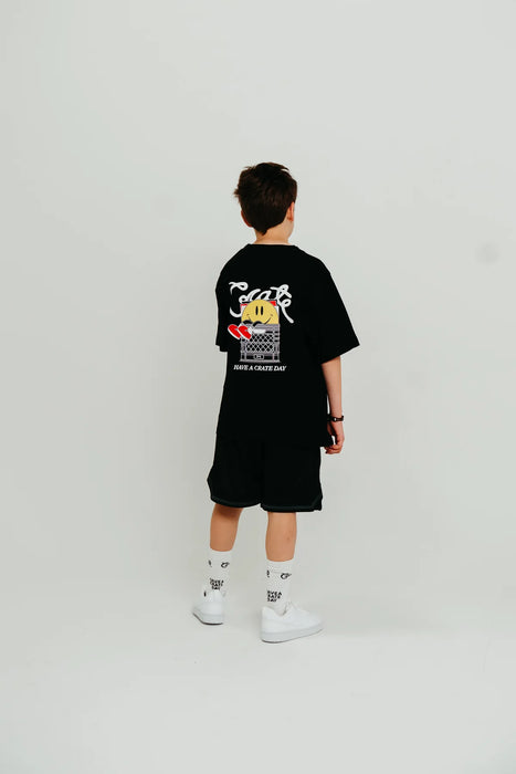 CRATE - VINYL HAVE A CRATE DAY BOX FIT TEE BLACK