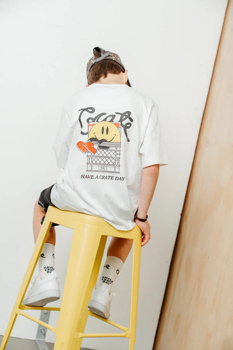CRATE - VINYL HAVE A CRATE DAY BOX FIT TEE WHITE