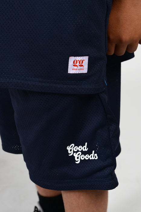 GOOD GOODS - REVERSIBLE ABLE SHORTS NAVY/BLUE