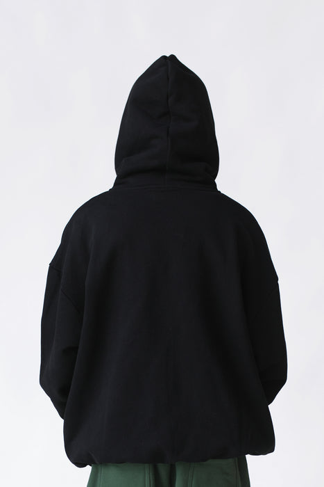 GOOD GOODS - DILLON ZIP HOOD VARSITY PRINT BLACK