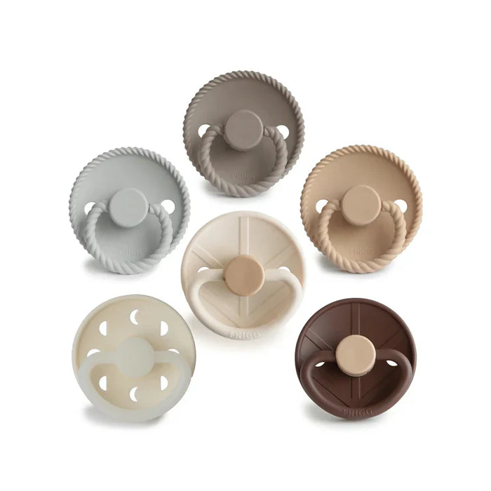 FRIGG - 6 PACK PACIFIERS LATEX (EARTHY WONDER)