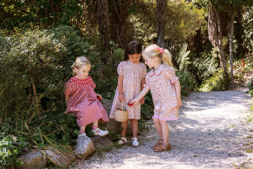 ELMA - CELESTE DRESS STRAWBERRY GINGHAM