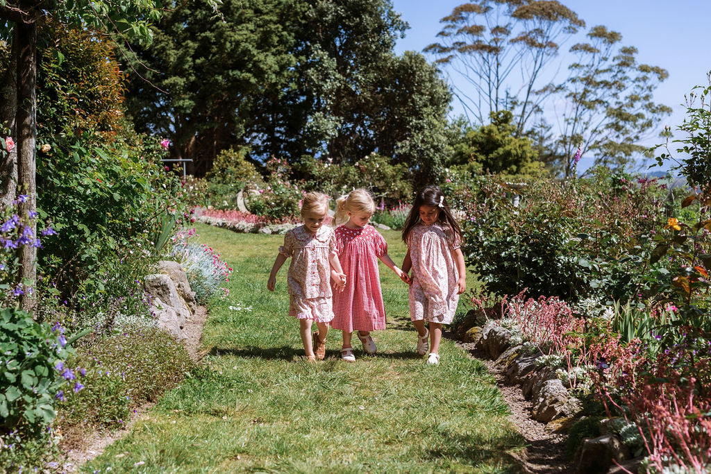 ELMA - CELESTE DRESS STRAWBERRY GINGHAM
