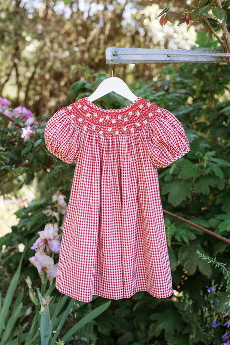 ELMA - CELESTE DRESS STRAWBERRY GINGHAM