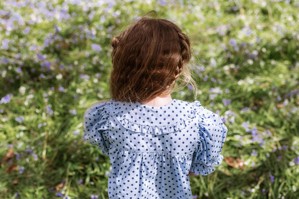 ELMA - JUNIPER BLOUSE PERIWINKLE DOT