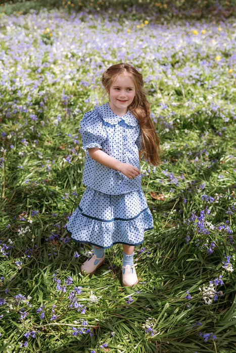ELMA - JUNIPER BLOUSE PERIWINKLE DOT