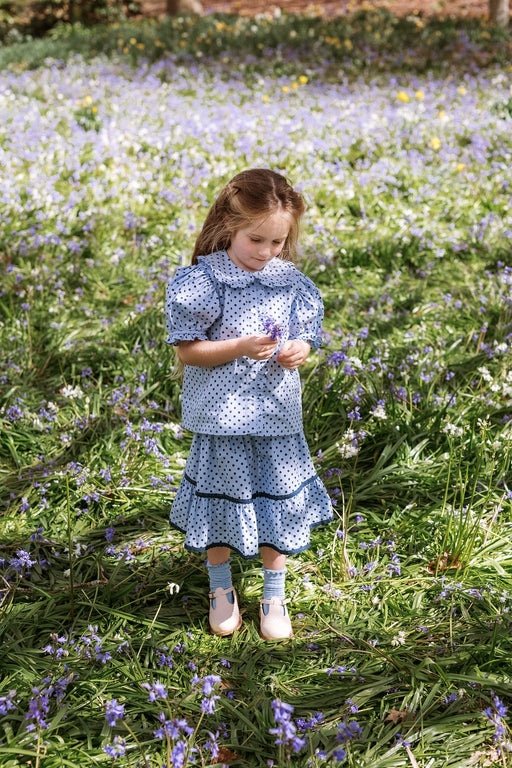 ELMA - JUNIPER BLOUSE PERIWINKLE DOT